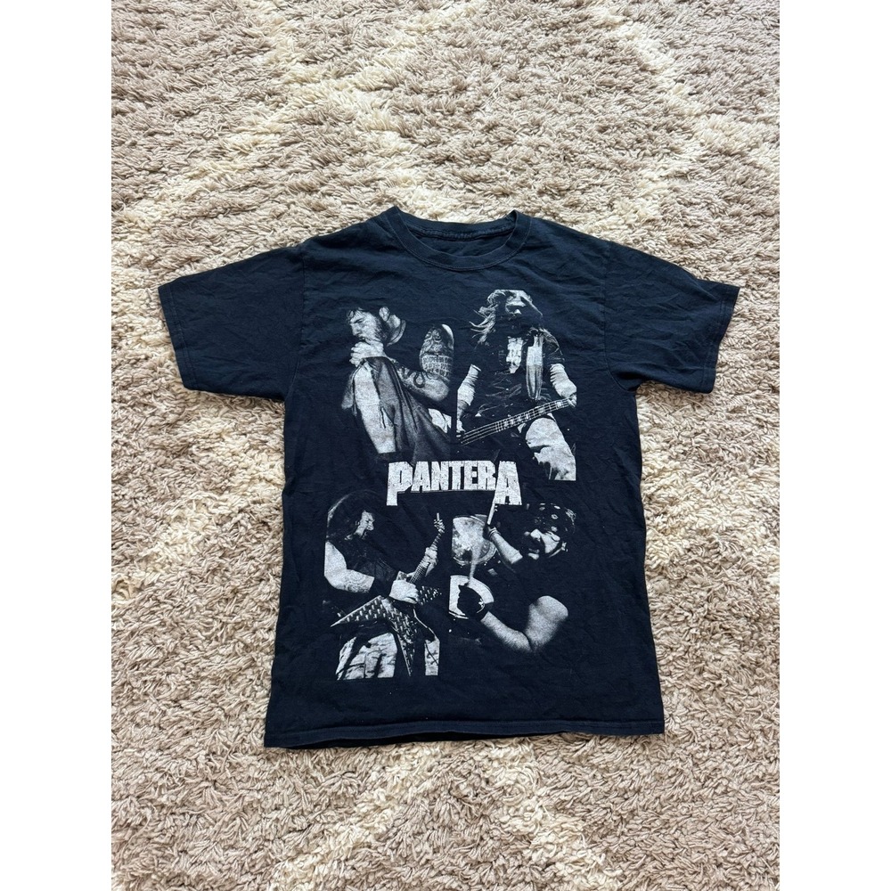 Pantera Band Graphic Tee Mens Black Short Sleeve Heavy Metal Rock T-Shirt